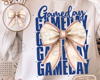Baseball Coquette Bow Png: Game Day Sublimation (Digital Download)