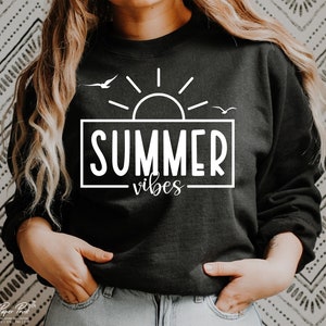 Sommarvibbar SVG, strandliv PNG, semesterklippfiler (digital nedladdning) bild 3