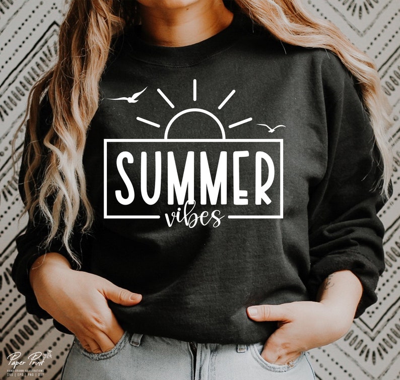 Sommarvibbar SVG, strandliv PNG, semesterklippfiler (digital nedladdning) bild 3