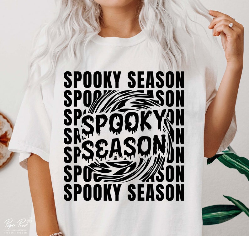 不気味な季節のSVG、ハロウィンシャツのデザイン（デジタルファイル） 画像 4