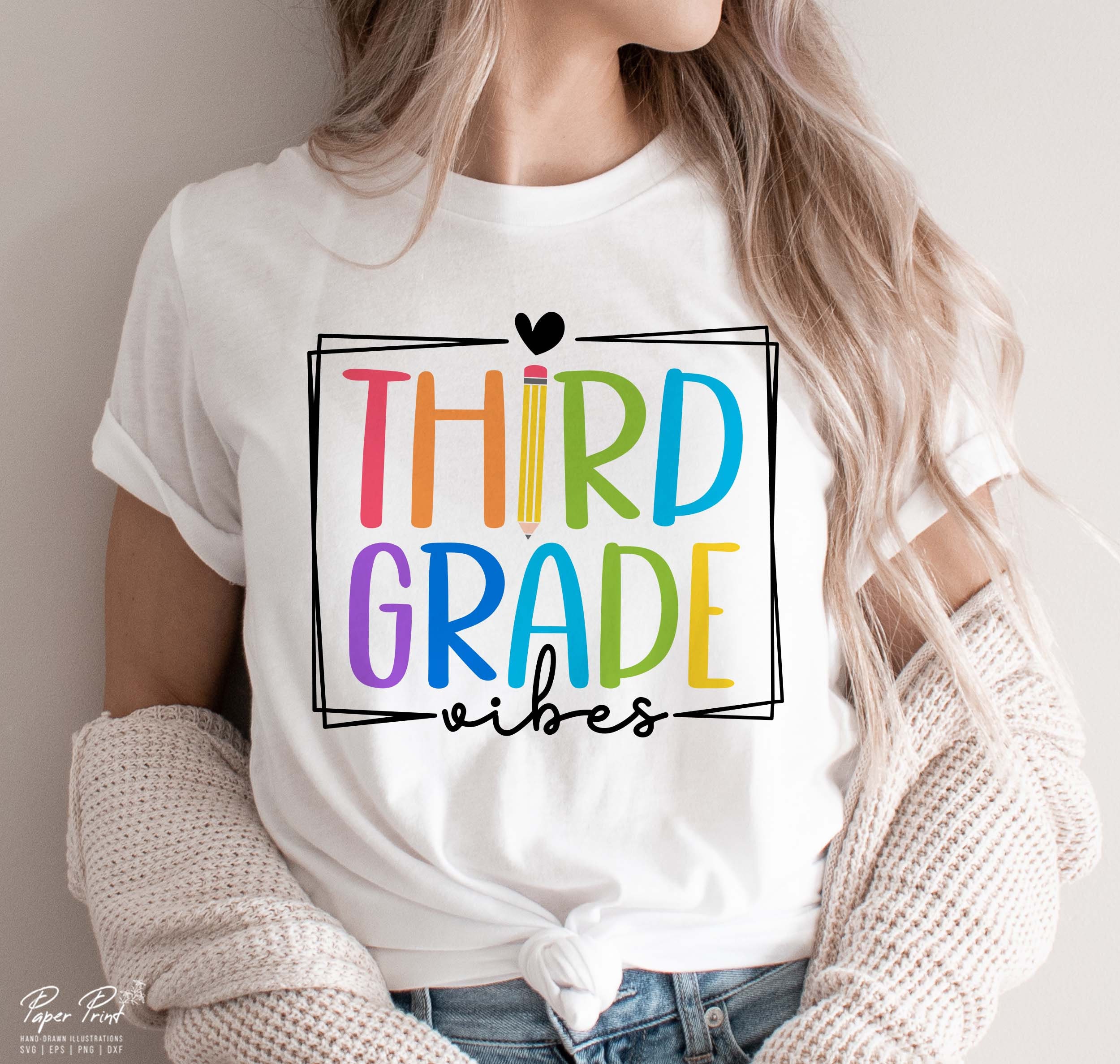 3rd Grade Vibes Png Svg, Third Grade Teacher Svg, Back to School Svg ...