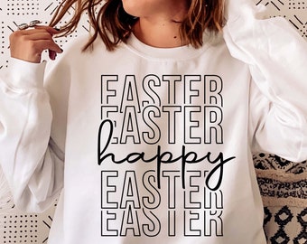 Happy Easter Shirt SVG, Mom Gift, Cricut Cutfiles (Digital Download)