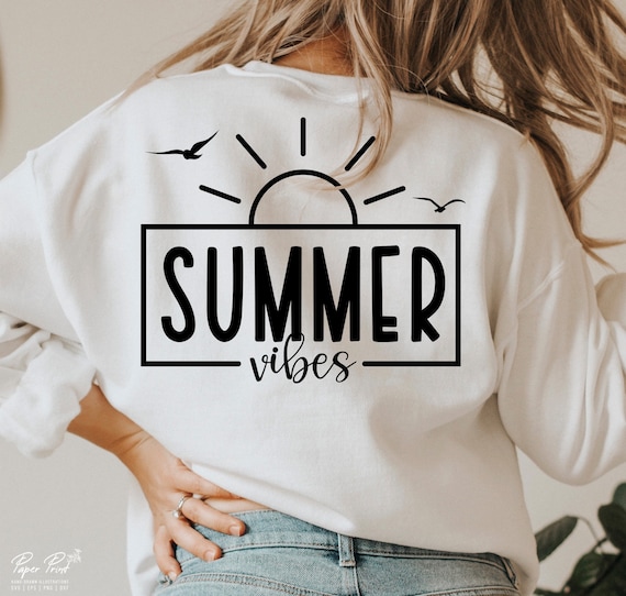 Summer Vibes SVG, Beach Life PNG, Vacation Cut Files (Digital Download)