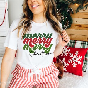 Retro Merry Christmas SVG, Groovy Jumper Design (Digital Download) image 2