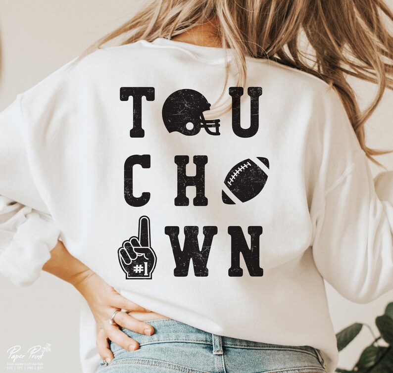 Touchdown Svg Game Day Svg Football Season Svg College Football Png for ...
