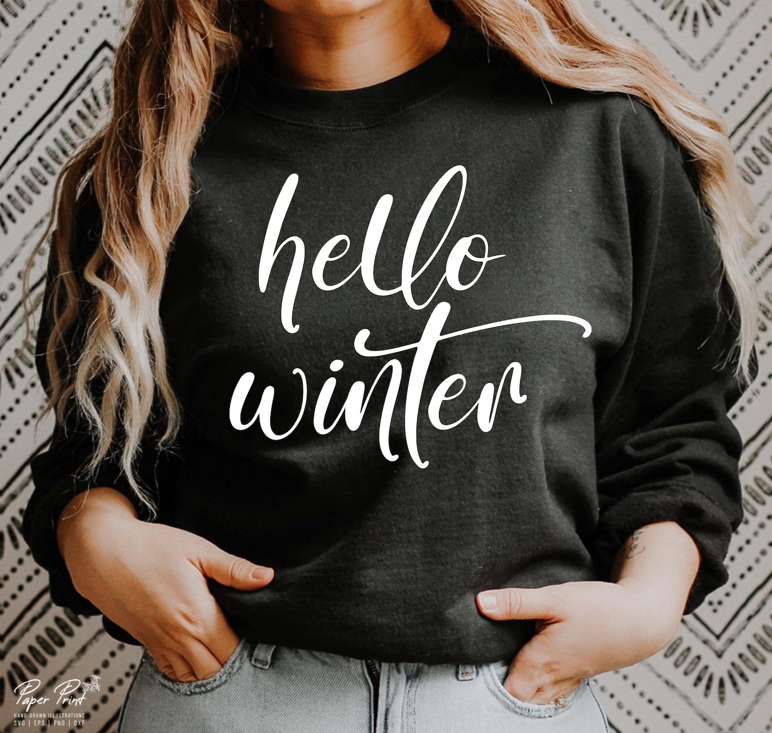 Hello Winter SVG PNG Winter Svg Hello Christmas SVG - Etsy