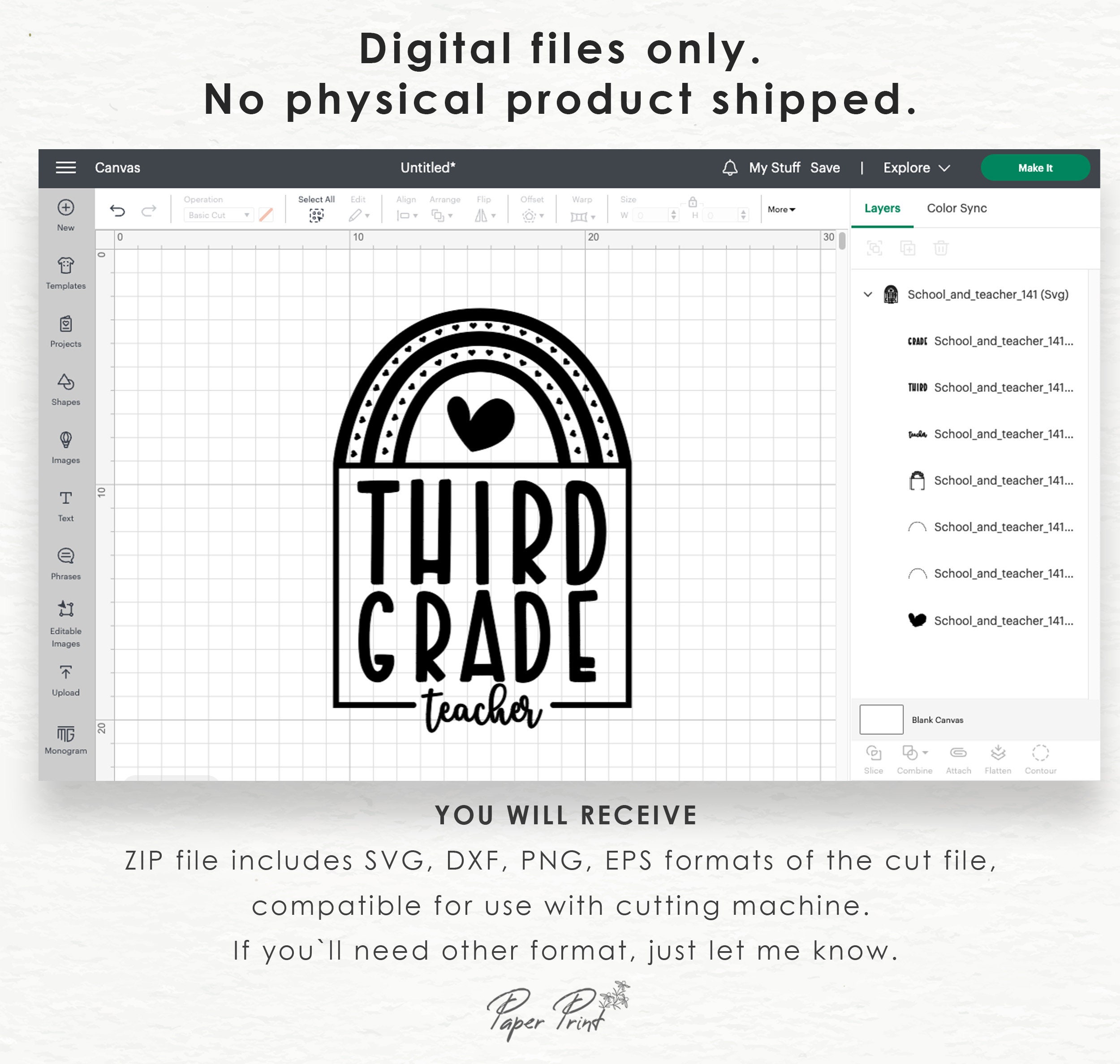 3rd Grade Teacher Png Svg, Third Grade Teacher Svg, Back to School Svg ...