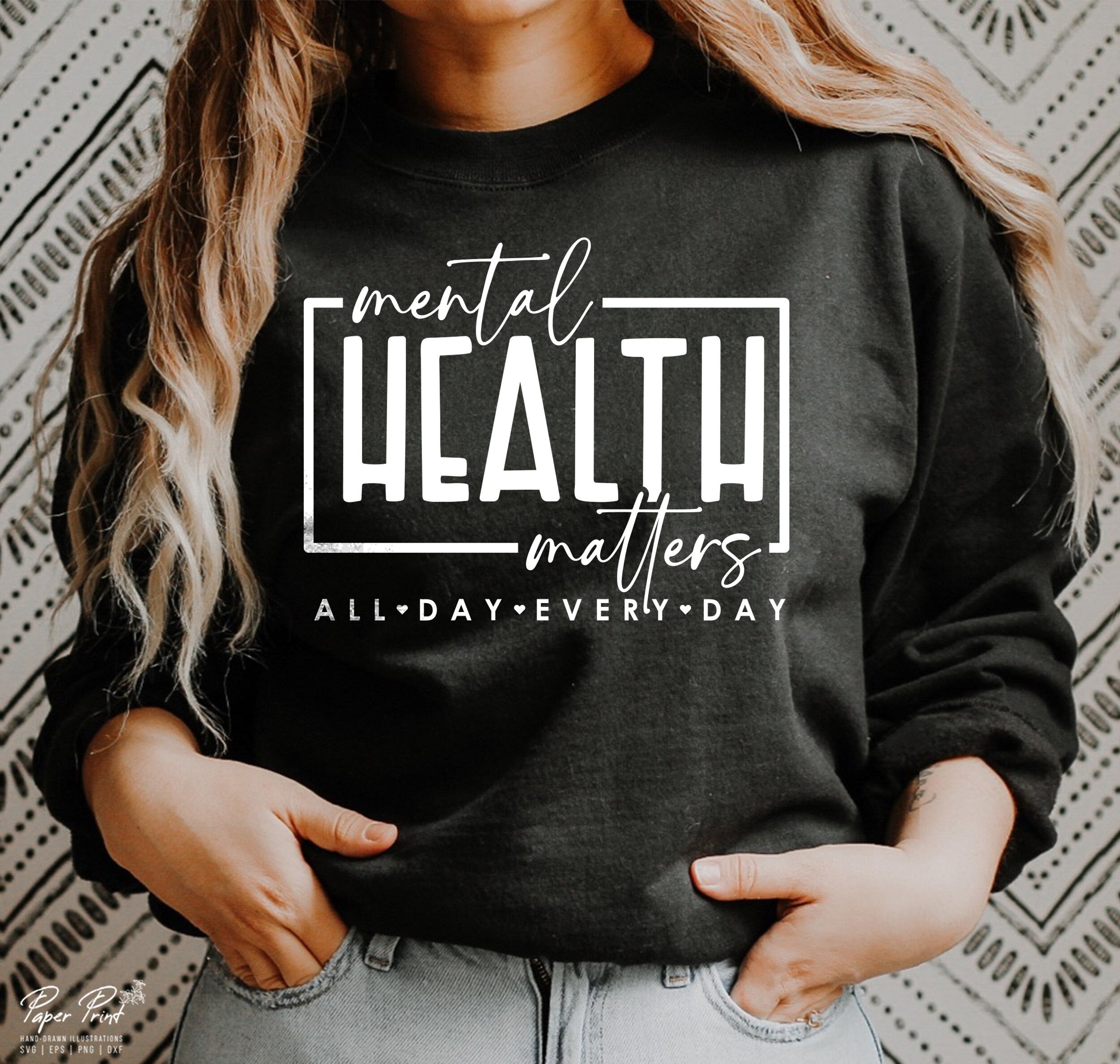 Mental Health Matters SVG PNG, Mental Health Awareness Svg, Positive ...