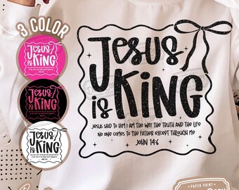 Jesus ist König SVG PNG: Christlicher Bibelvers, Glaube Shirt Designs