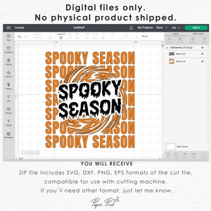 不気味な季節のSVG、ハロウィンシャツのデザイン（デジタルファイル） 画像 5