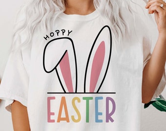 Hoppy easter SVG, happy easter SVG, easter bunny SVG, Easter Svg, Easter Shirt Svg, Easter Gift Svg, Funny Easter Svg, Png Dxf Sublimation