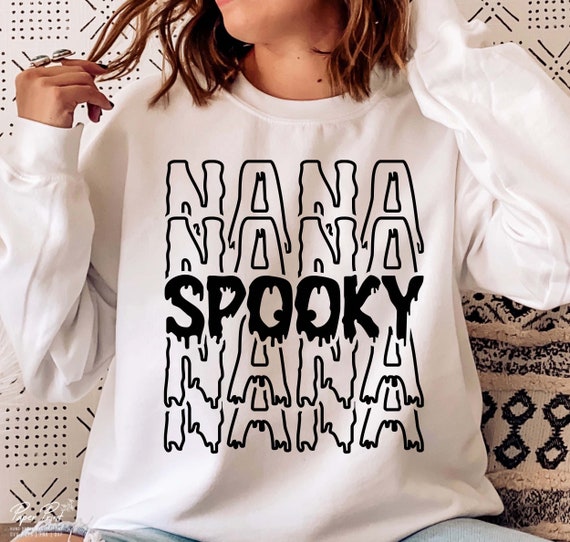 Spooky Nana Svg, halloween shirt png, fall vibes svg, Spooky season Sublimation, Digital files Svg Png Eps Dxf Cut file, SVG File for Cricut