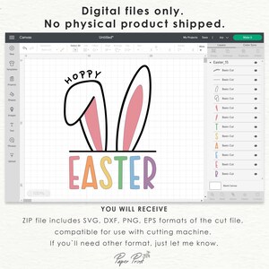 Hoppy easter SVG, happy easter SVG, easter bunny SVG, Easter Svg, Easter Shirt Svg, Easter Gift Svg, Funny Easter Svg, Png Dxf Sublimation image 5