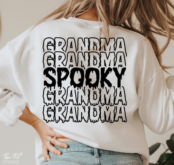 Spooky Grandma Svg, halloween shirt png, family halloween svg, Spooky season Sublimation, Digital files Svg Png Eps, SVG File for Cricut
