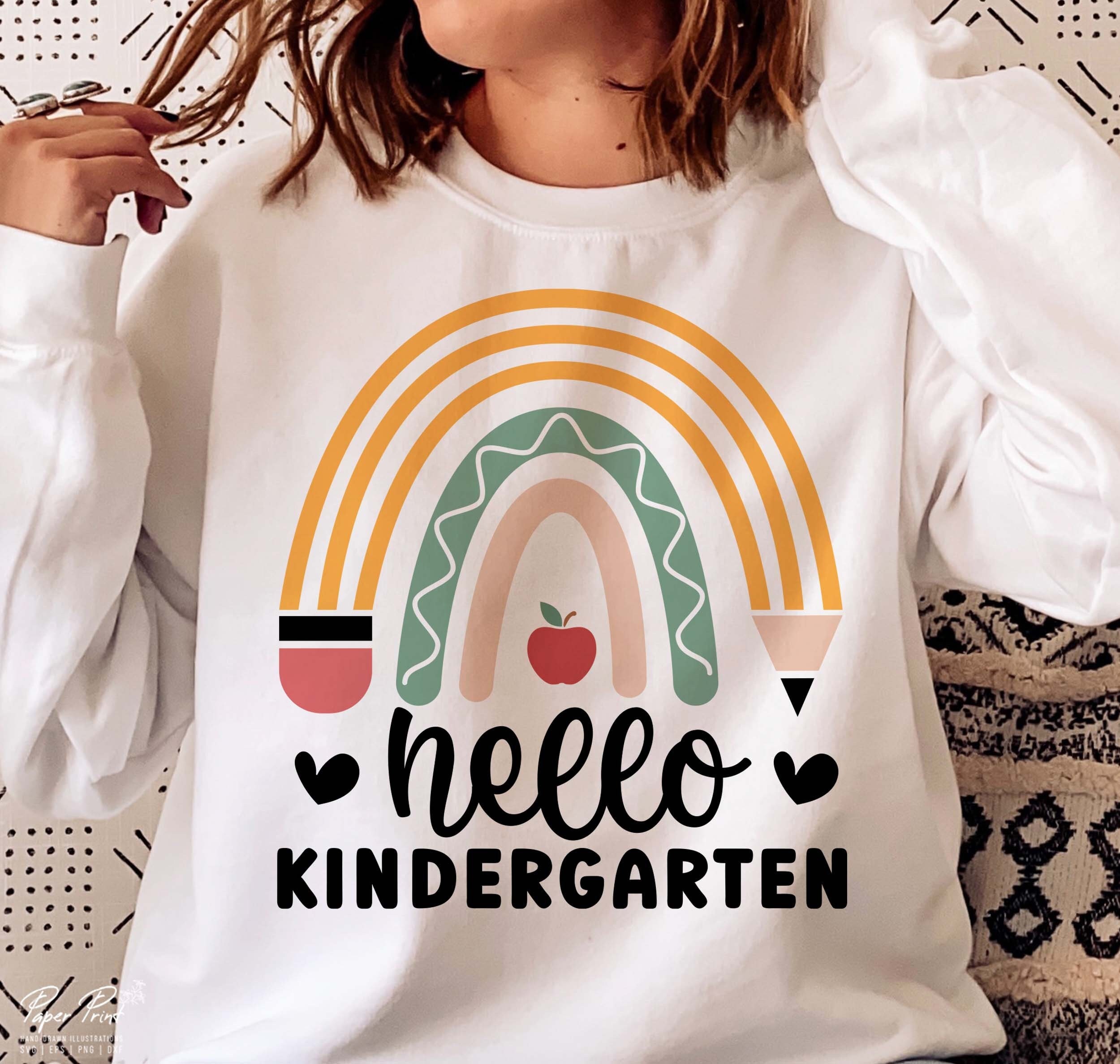 Hello Kindergarten Svg, Back to School Cut Files (digital Download) - Etsy