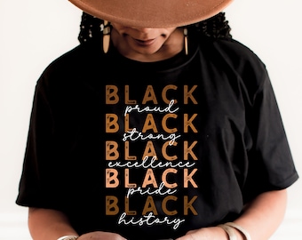 Black History Month SVG PNG, Melanin Black Proud strong Excellence Pride History , Juneteenth Shirts SVG, African American Png, Cut files