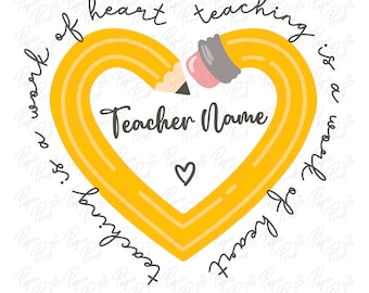 Custom Teacher PNG, Teacher Name PNG, Printable Teacher Name PNG, Teacher Life Png, Gift for Teacher, Digital Download, Sublimation Design