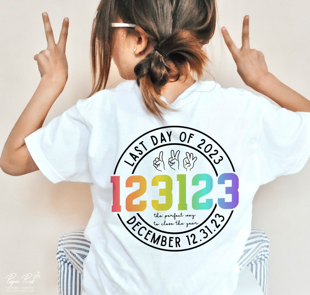 123123 Last Day of 2023 SVG PNG, Happy New Year 2024 SVG, December 12.