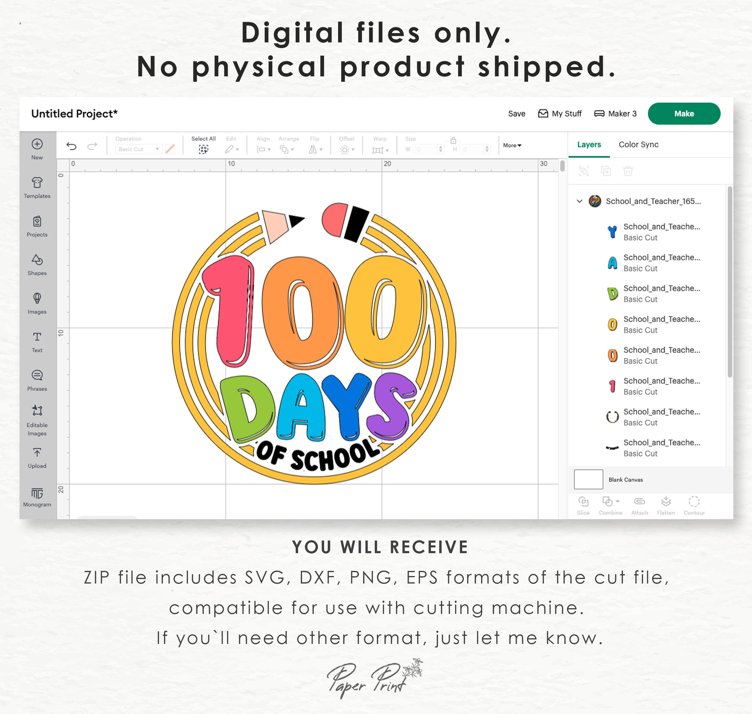100 Days of School PNG SVG, Teacher SVG, 100th Day of School Svg, Kids ...