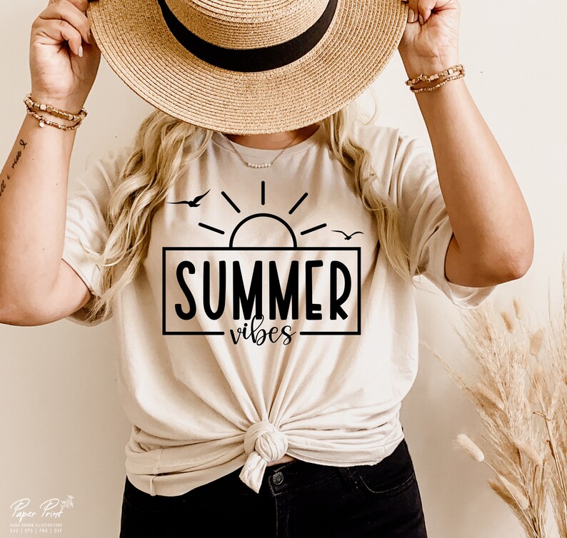 Sommarvibbar SVG, strandliv PNG, semesterklippfiler (digital nedladdning) bild 4
