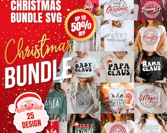 Christmas Shirt Designs Bundle SVG PNG (Digital Download)