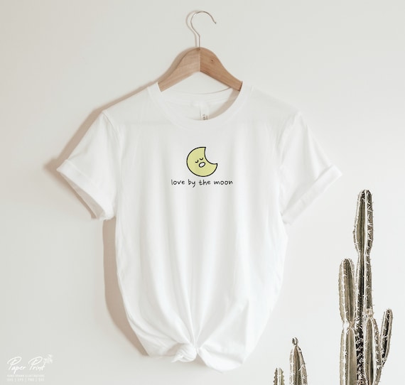 Love by the Moon SVG, Boho Women Shirt Design (Dxf Png Cricut)