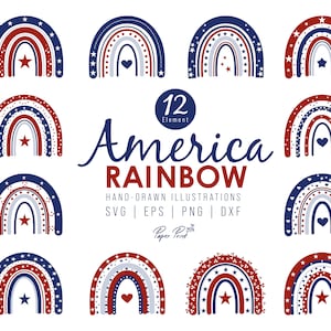 Amérique arc-en-ciel bohème Bundle SVG PNG, 4 juillet SVG, Svg patriotique arc-en-ciel, drapeau de l'Amérique arc-en-ciel Svg, fichiers PNG coupe numérique pour Cricut