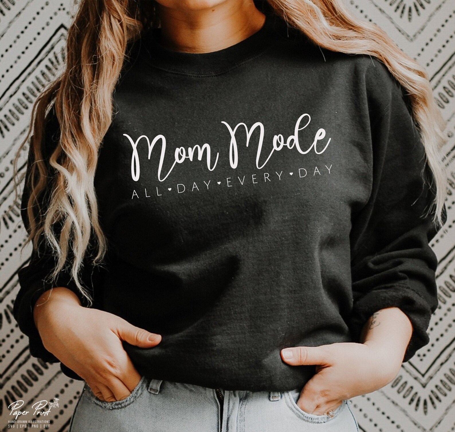 Mom Mode All Day Every Day Svg Mom Shirt Svg Mom Quote Svg - Etsy