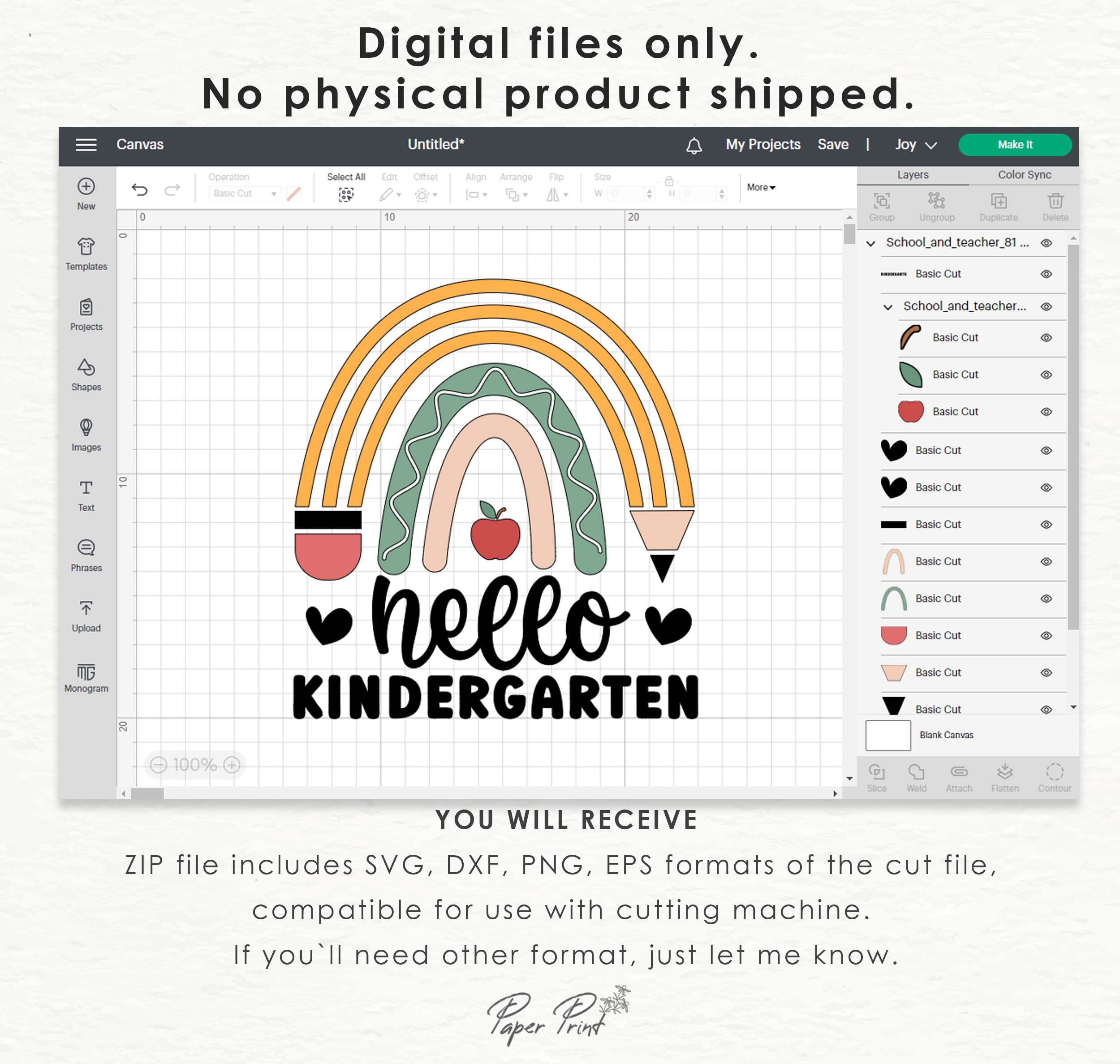 Hello Kindergarten Svg, Back to School Cut Files (digital Download) - Etsy