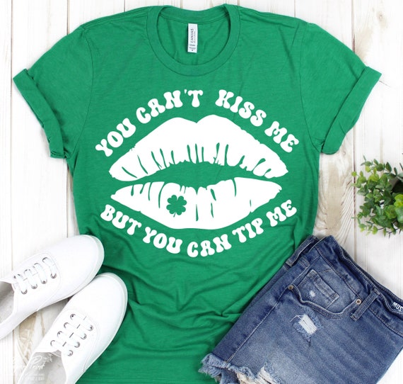 Funny St Patricks Day Waitress Bartender Waiter Tips Women SVG PNG, Shamrock Svg, St Patricks Day Svg, Kiss me I am Irish Svg, Svg Cut files
