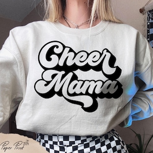 Cheer Mom Mama Svg Png, Cheer Mom Cut File, Cheerleader Svg, Team Spirit Svg, Cheer Shirt Svg, Cheer life Svg, Gift for mom Svg, Png Cricut