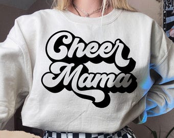 Cheer Mom Mama Svg Png, Cheer Mom Cut File, Cheerleader Svg, Team Spirit Svg, Cheer Shirt Svg, Cheer life Svg, Gift for mom Svg, Png Cricut