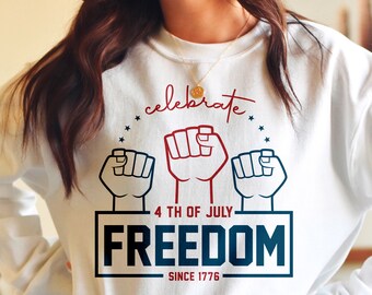 4th of July Freedom SVG, Patriotic American Design (Digital Download)