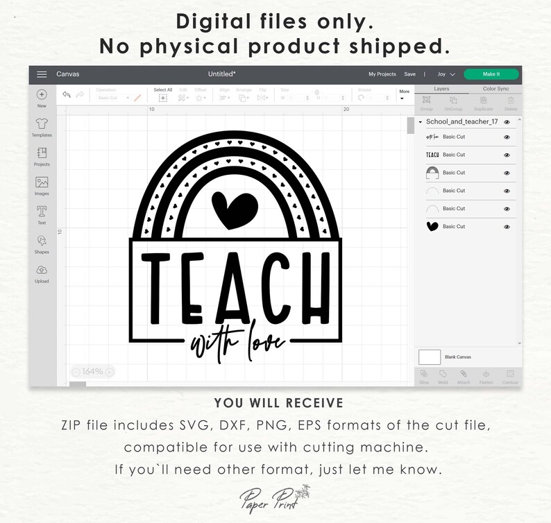 Teach With Love SVG, Teacher Life Shirt, Cricut Cut Files (digital ...