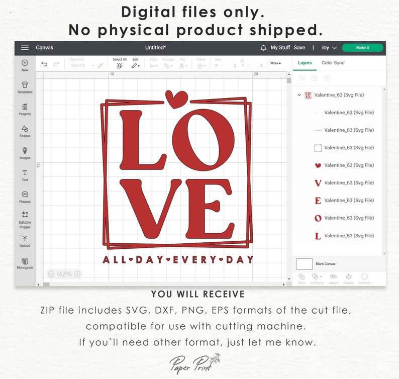 Love All Day Every Day SVG, Valentine SVG, Valentines Day SVG ...