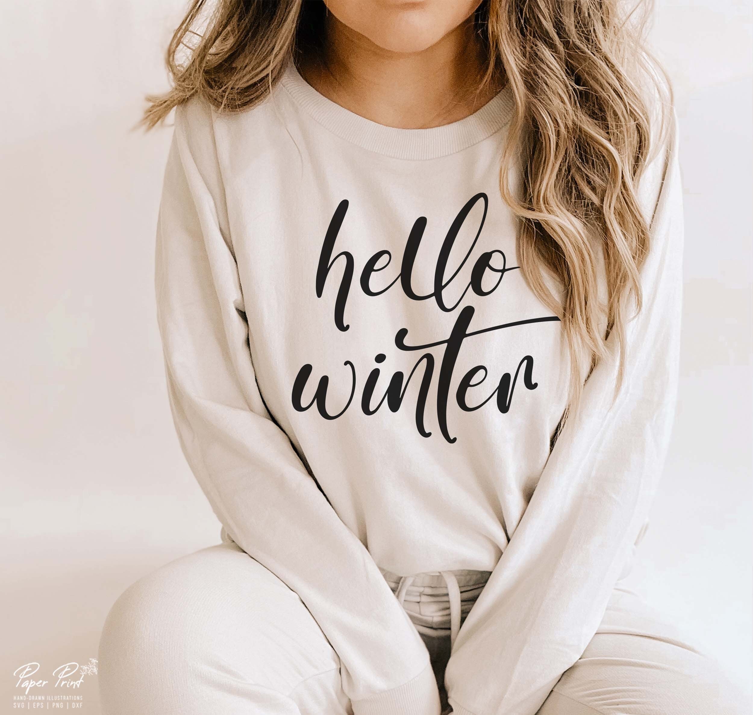 Hello Winter SVG PNG Winter Svg Hello Christmas SVG - Etsy