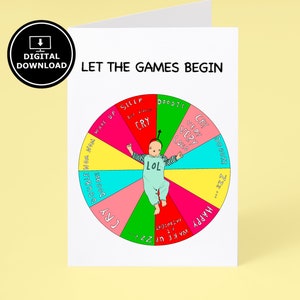 let the games begin printable card print at home baby shower etsy ireland
