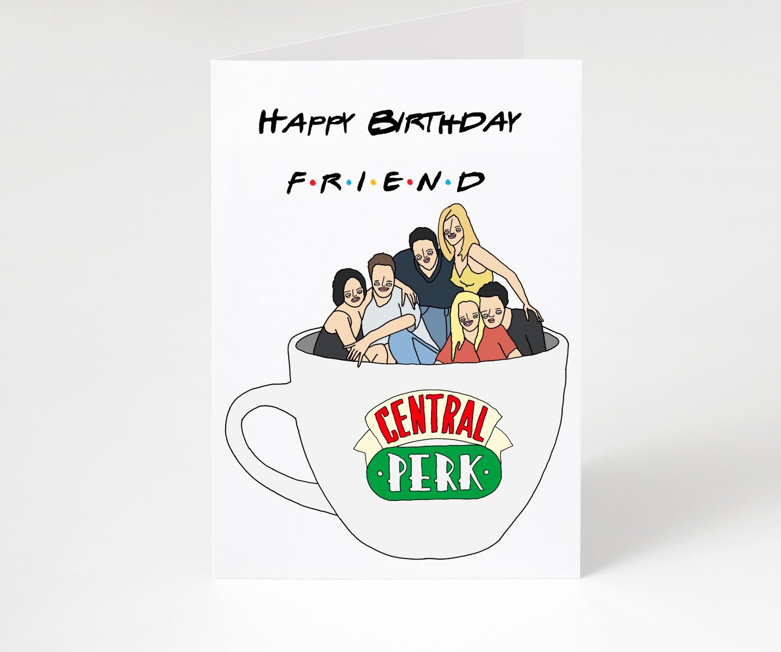 Printable Friends Birthday Card, Friends TV Show Card, Friend Theme