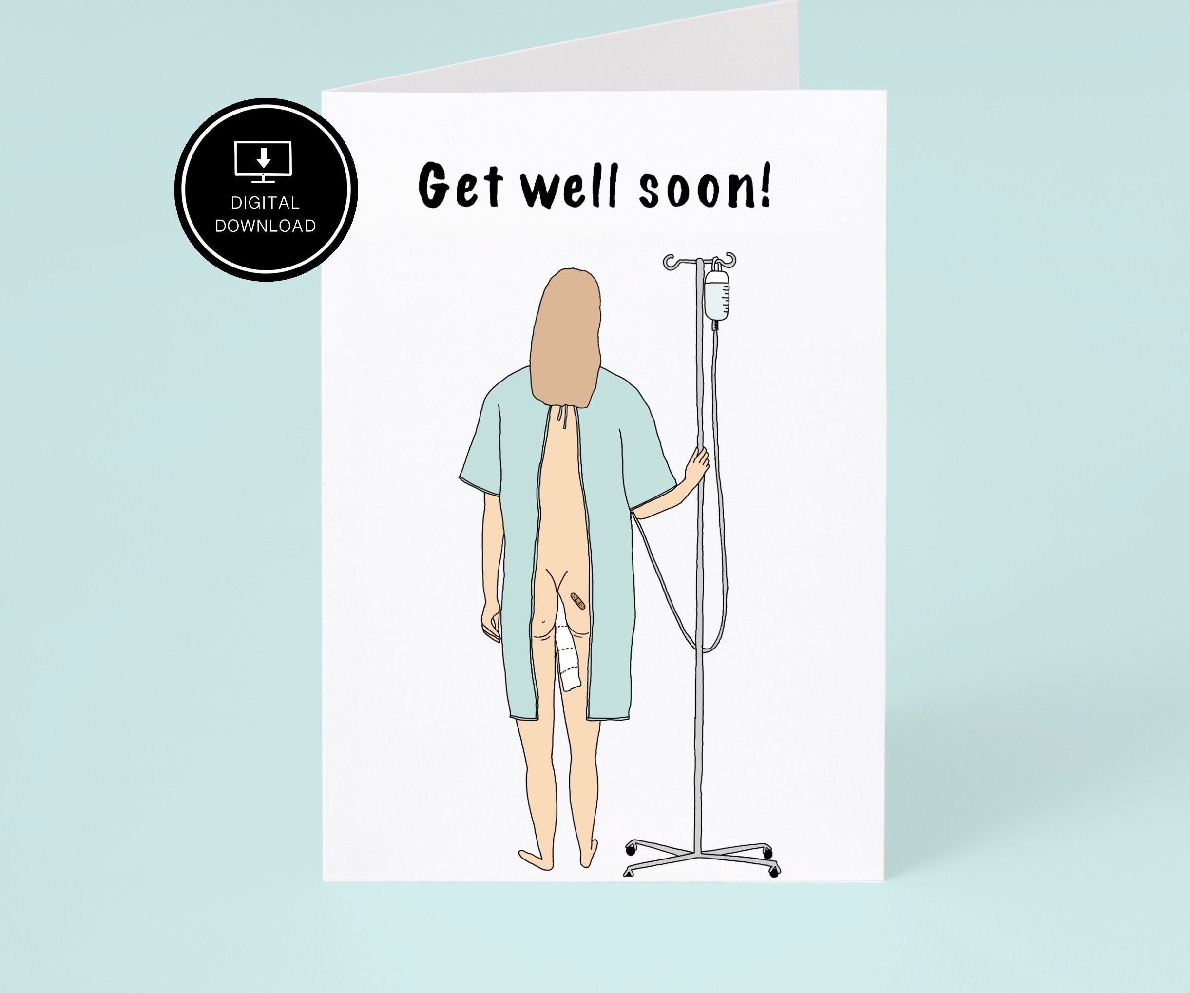Printable Get Well Soon Funny Card Funny Get Well Card Etsy