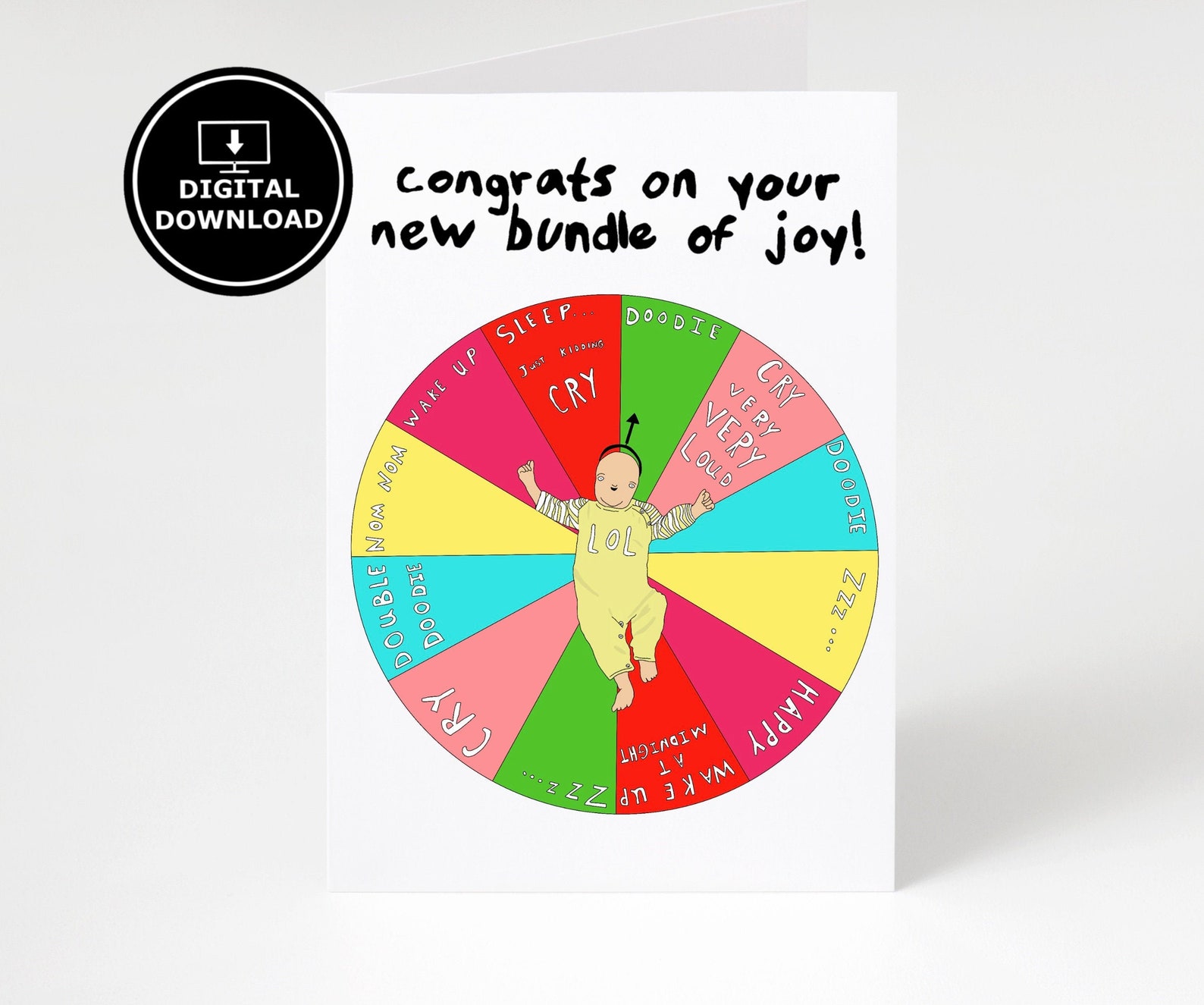 Congrats on Your New Bundle of Joy Printable Card Print at Etsy