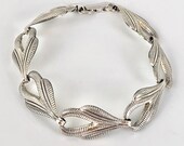 Sterling Silver Repousse Panel Link Bracelet