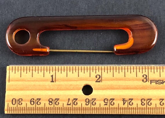 Vintage Marbled Root Beer Translucent Bakelite Sc… - image 12