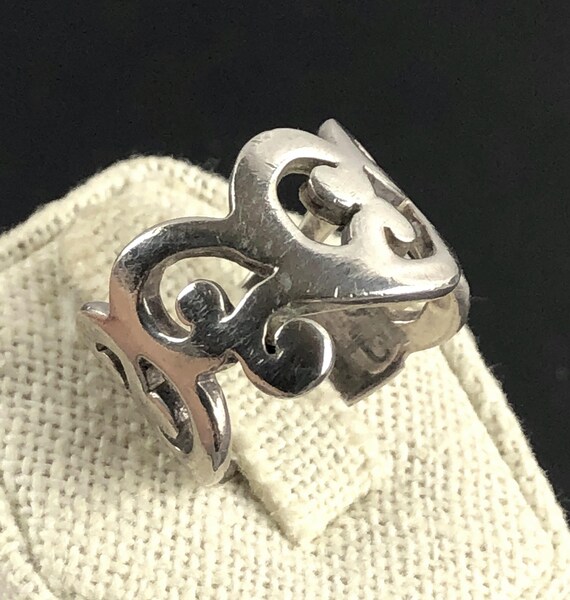 Silpada Sterling Silver Scroll Openwork Wide Band… - image 4