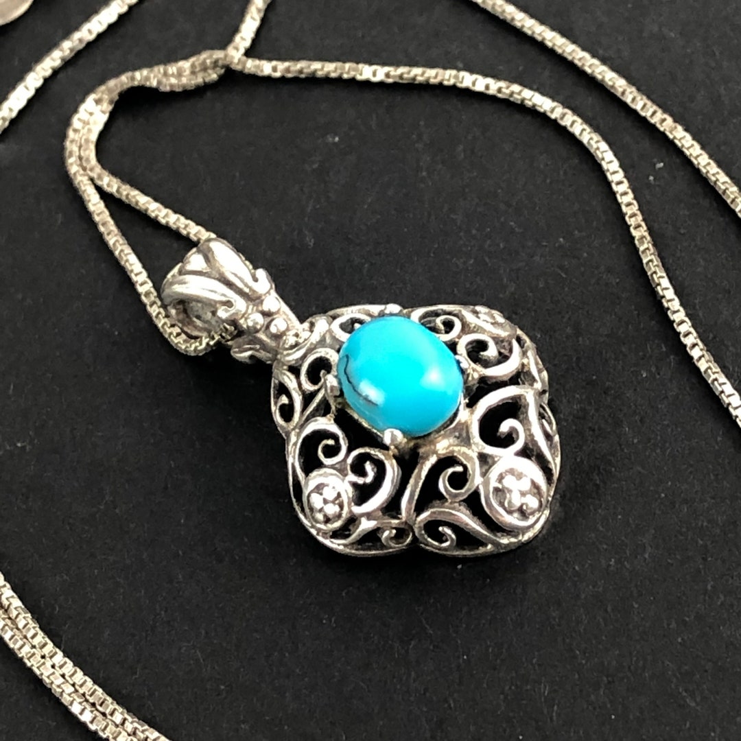 ペンダント　ネックレス　ターコイズ　スターリング　ヴィンテージ il_1080xN.3864412602_llm8.jpg