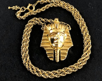 ヴィンテージ クラウン トリファリ バタフライ ネックレス ゴールド