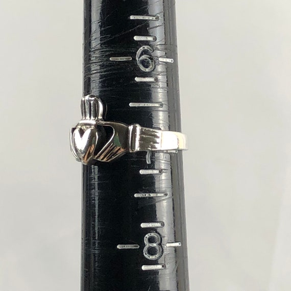 Sterling Silver Claddagh Ring: Celtic Love, Frien… - image 8