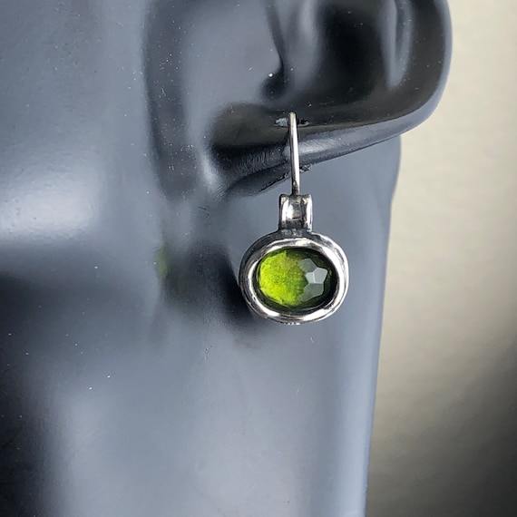 Silpada Sterling Silver Peridot Green Color Glass… - image 4