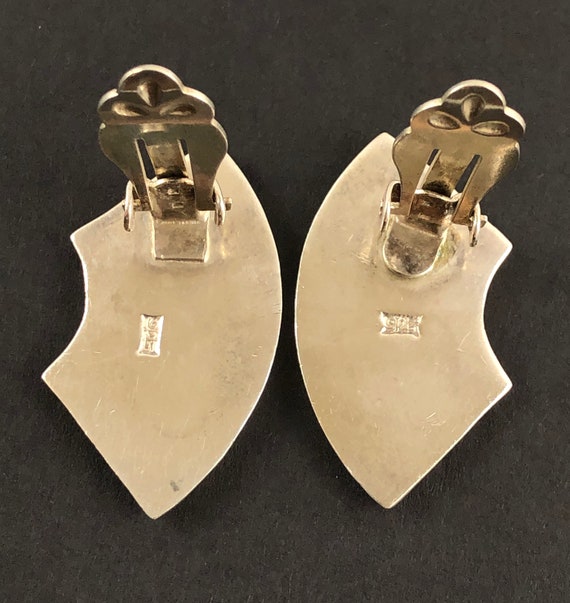 Sterling Silver 925 Ribbed Statement Modernist Mi… - image 6