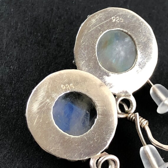 Rainbow Moonstone Cabochon Sterling Silver 925 Ea… - image 7