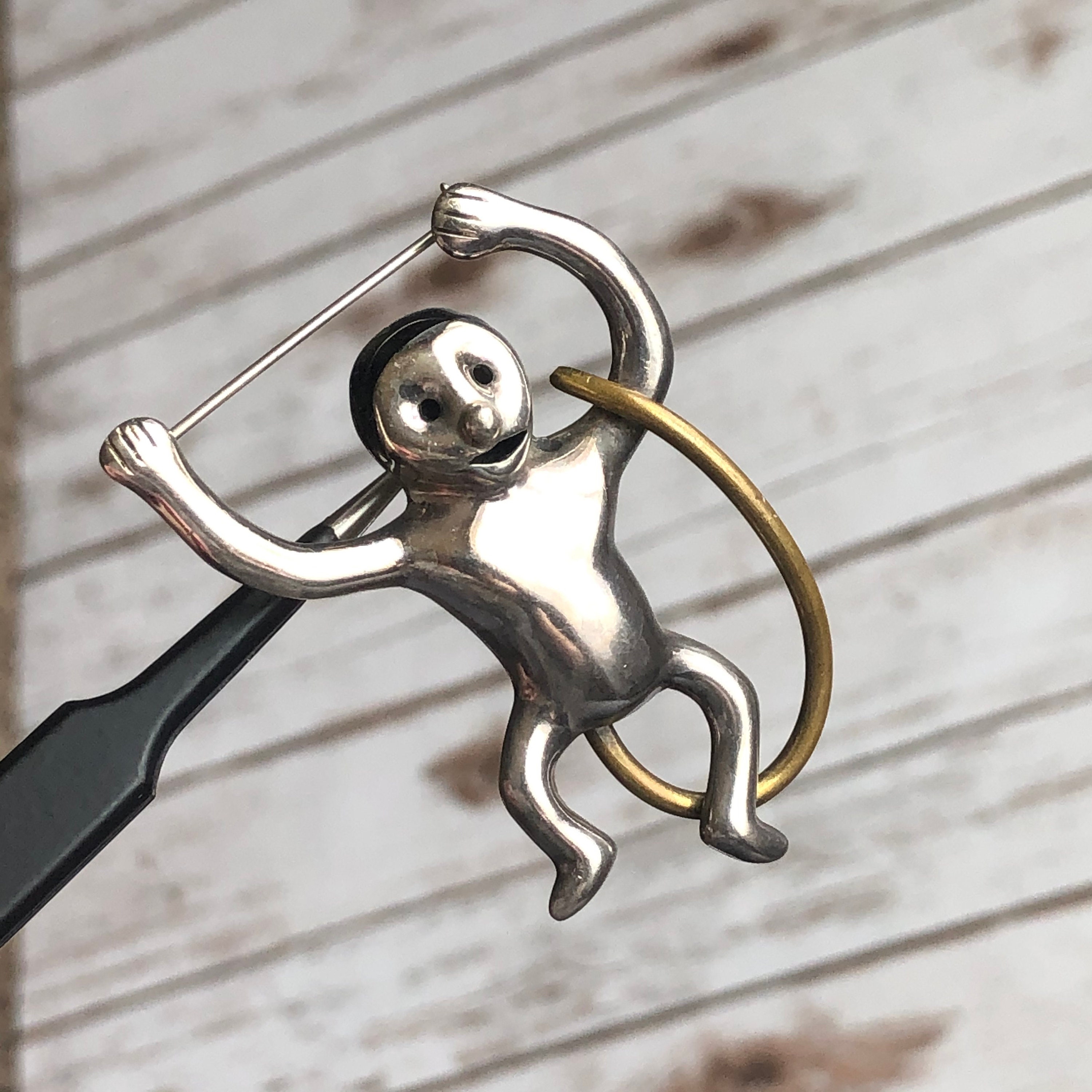 2.20Ct Black Onyx Monkey Face Pendant 1.20
